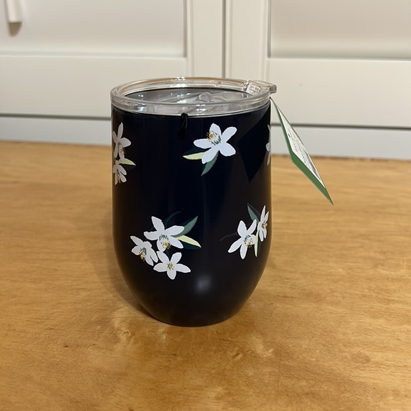 NWT Kate Spade Orange Blossom Insulated Stemless Wine Glass - 10 oz. - Picture 3 of 6
